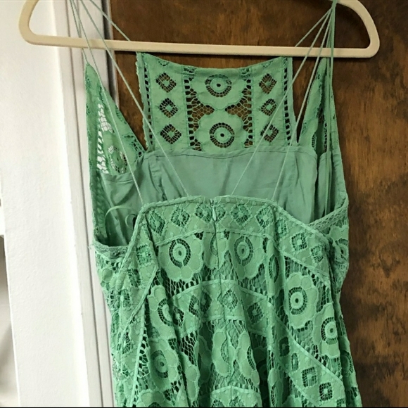 Free People Just Like Honey Mint Green Dress 8 - Picture 4 of 5